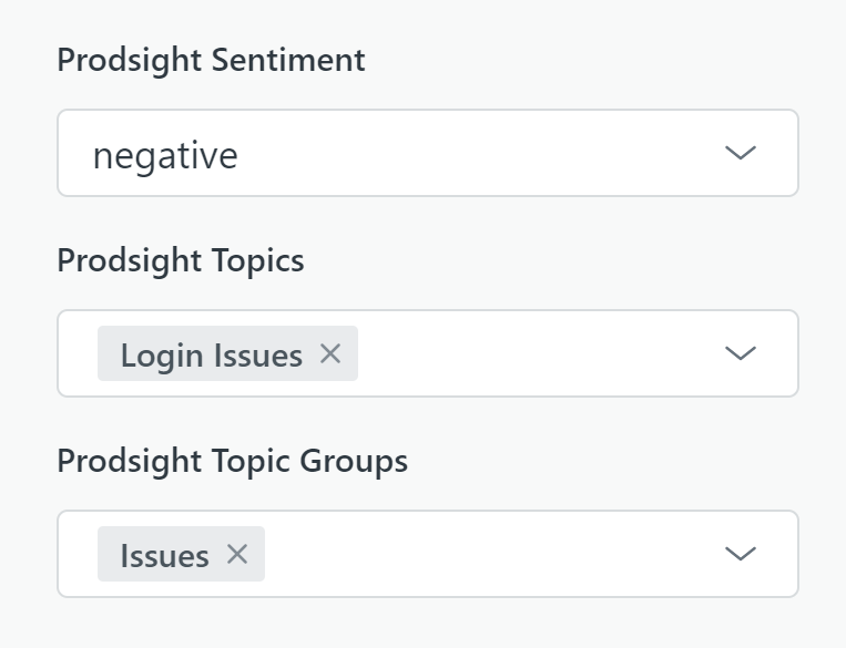 Sync Prodsight sentiment and topics back to Zendesk ticket fields